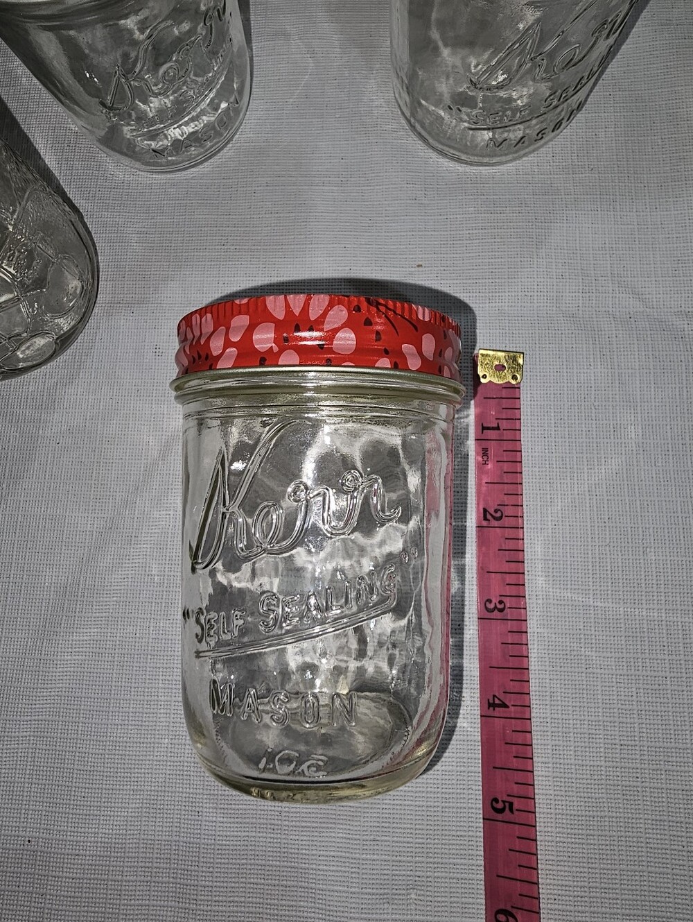 Set of Decorative Glass Mason Jars with Floral Lids-Pioneer Woman - Picture 3 of 7
